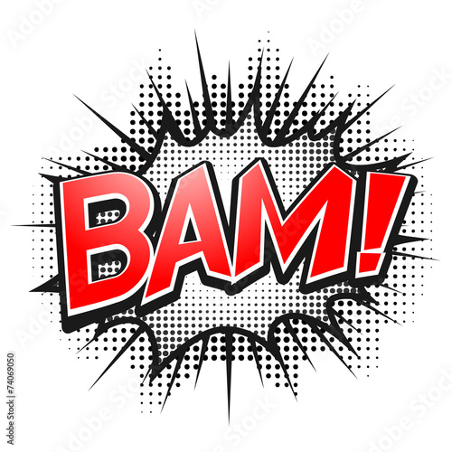 Comic speech bubble, Bam, isolate vector illustration