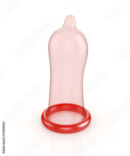 3d shinny and glossy red condom