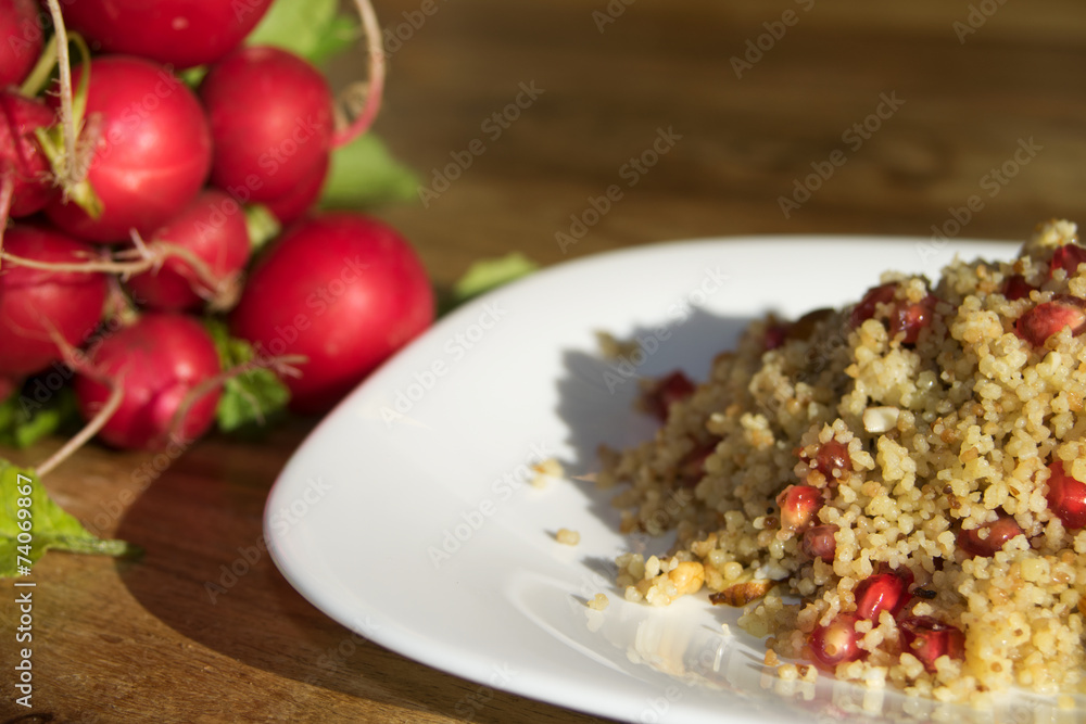 couscous with pomegranate and walnuts couscous with pomegranate and walnuts