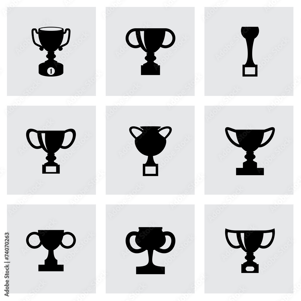 Vector trophy icon set Vector trophy icon set
