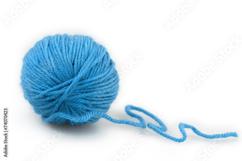 blue ball of yarn