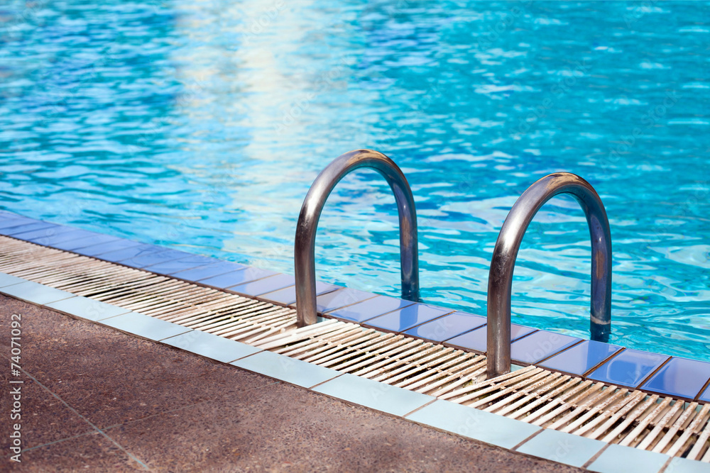 swimming pool in luxury hotel