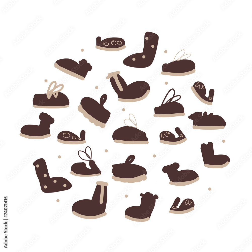 Season shoes collection, sketch for your design Season shoes collection, sketch for your design