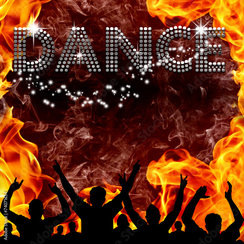 Dance poster hot devilish flames