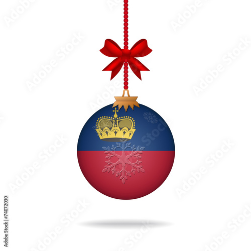 Christmas ball flag Liechtenstein