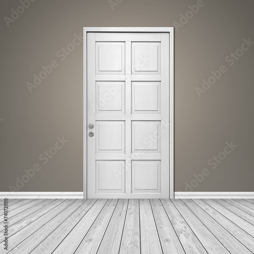 Empty Room / Wooden Floor with Door