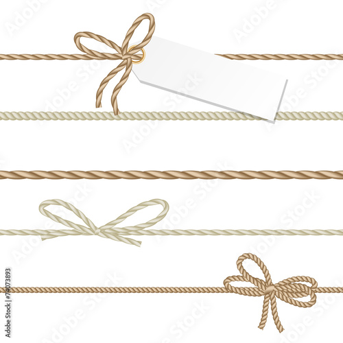 Collection of ribbons ahd bows in rope style