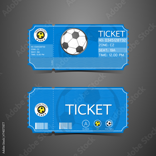 Football Ticket Card Retro design