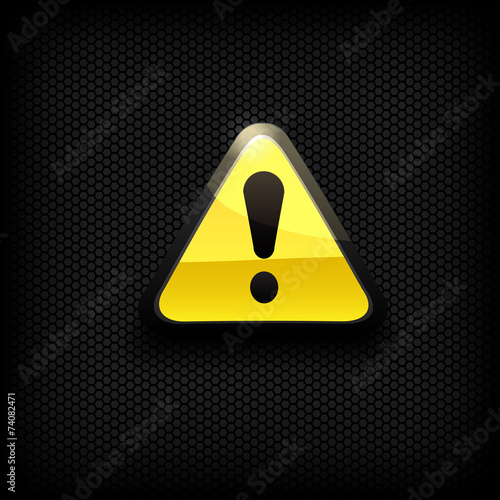 Yellow exclamation Sign. Vector