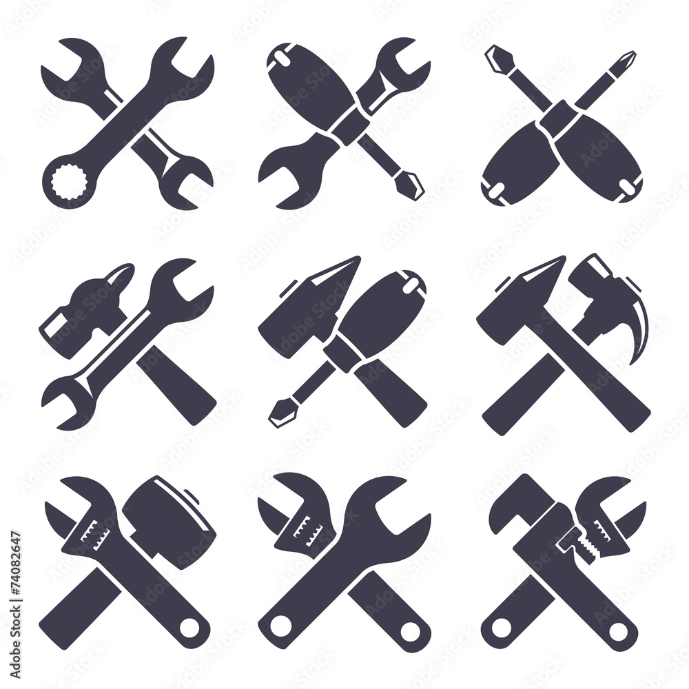 Set icons of tools Set icons of tools