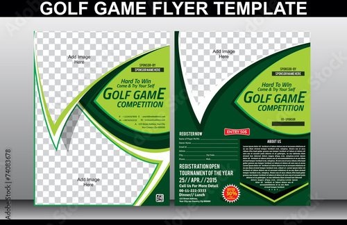 golf game flyer and magazine cover  template