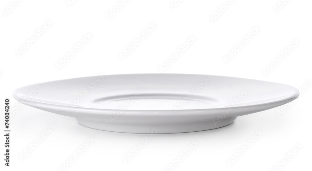 Empty ceramic plate isolated on white background Empty ceramic plate isolated on white background