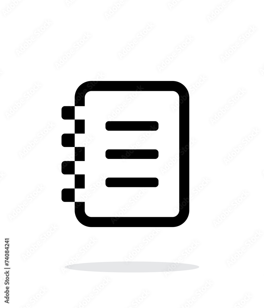 Notepad simple icon on white background. Notepad simple icon on white background.