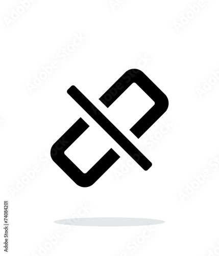 Broken link simple icon on white background.