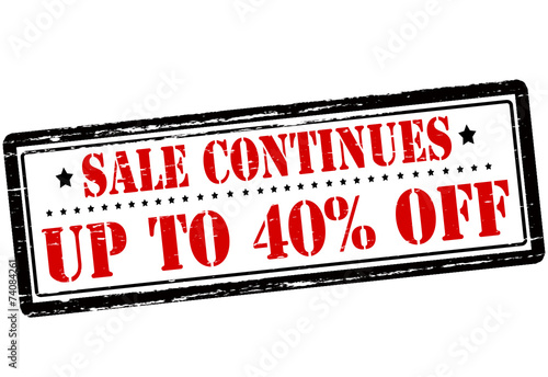 Up to forty percent off