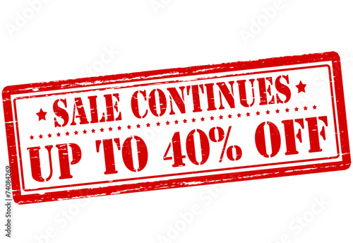 Up to forty percent off