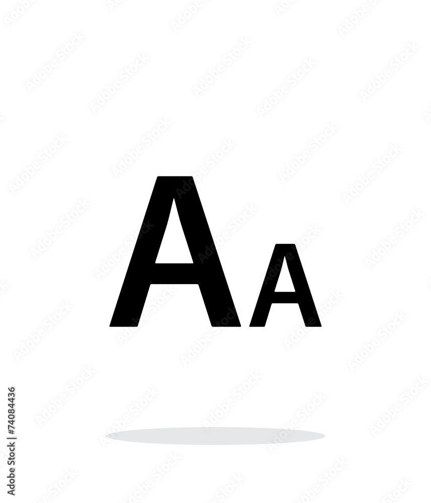 Font size simple icon on white background. Font size simple icon on white background.