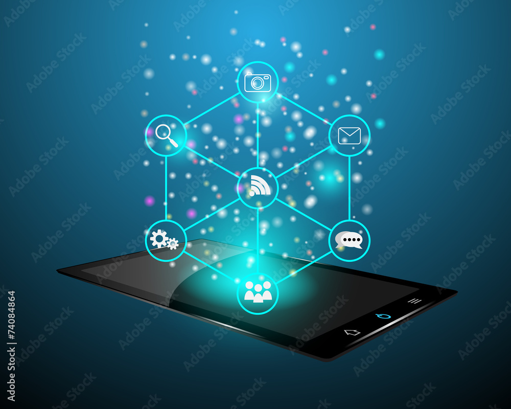 Tablet with Application Icon Tablet with Application Icon