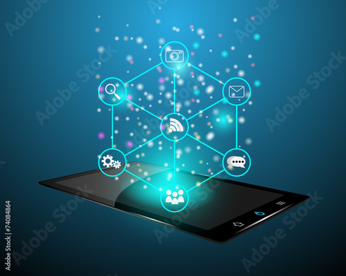 Wallpaper Mural Tablet with Application Icon Torontodigital.ca