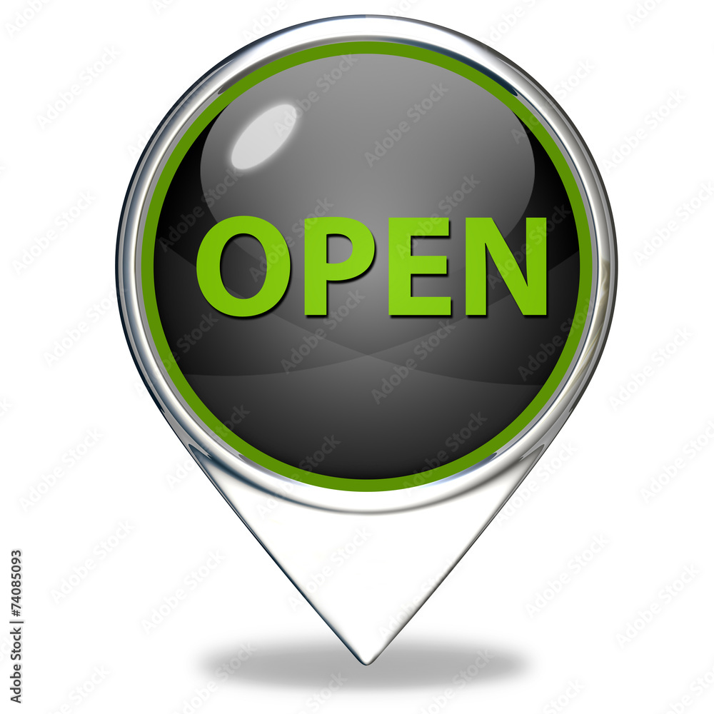open pointer icon on white background open pointer icon on white background