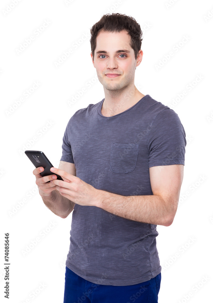 Man use of cellphone Man use of cellphone