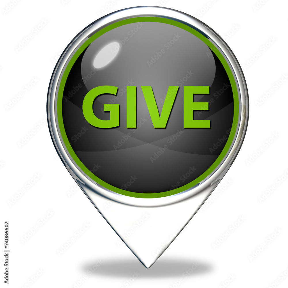 Give pointer icon on white background Give pointer icon on white background