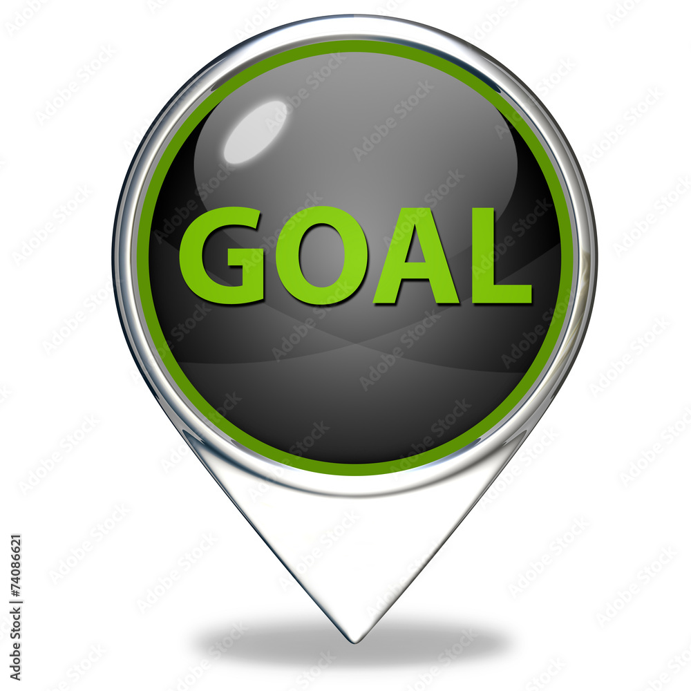 Goal pointer icon on white background Goal pointer icon on white background