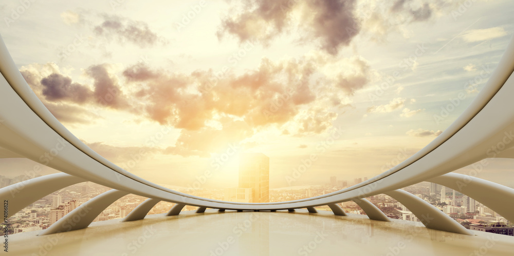 Fototapeta premium modern business perspective concept with futuristic interior