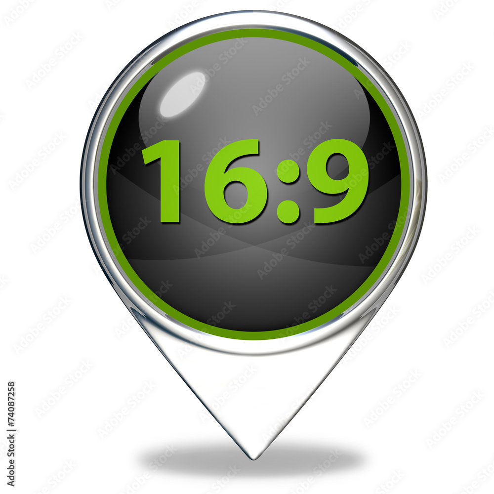 16:9 pointer icon on white background 16:9 pointer icon on white background