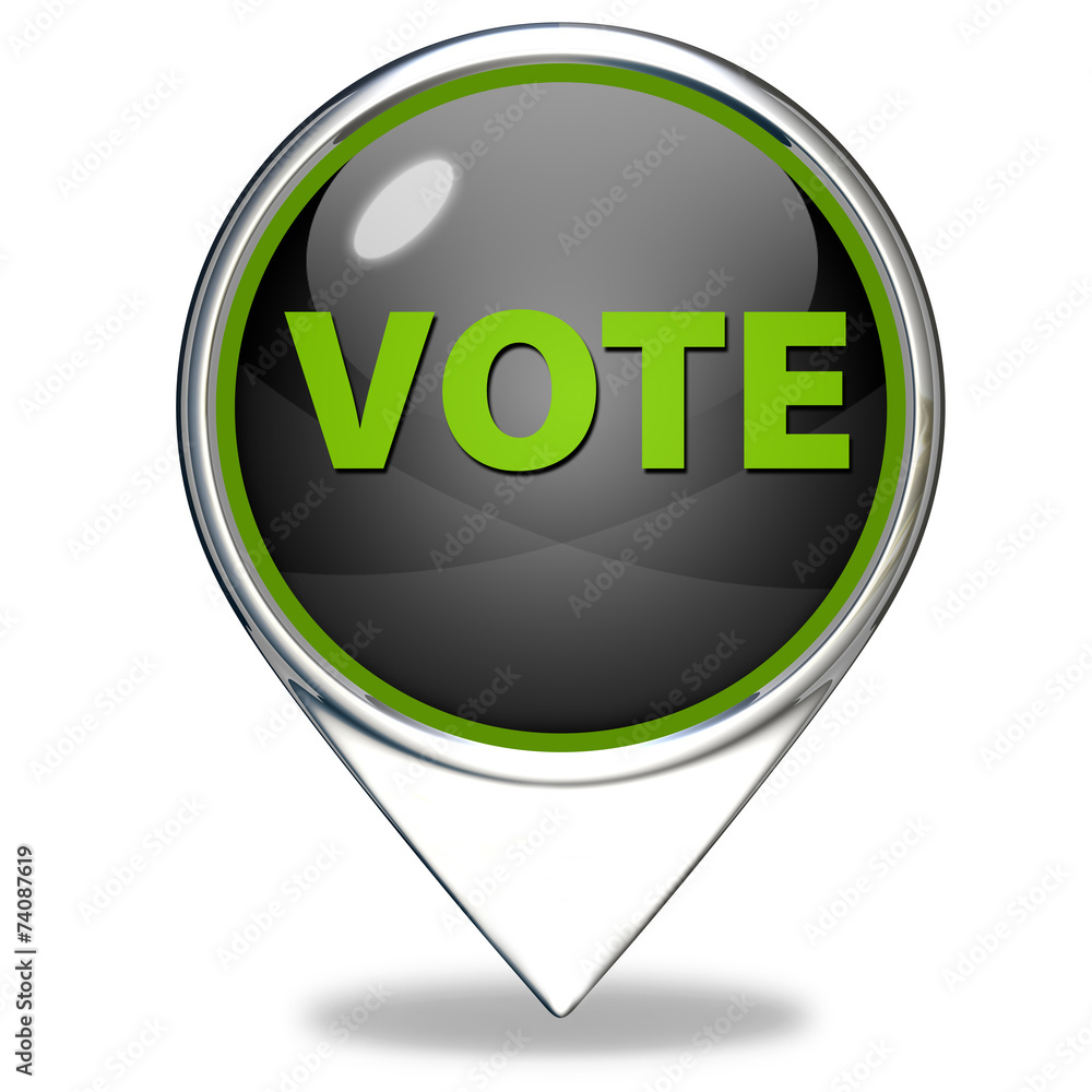 Vote pointer icon on white background Vote pointer icon on white background
