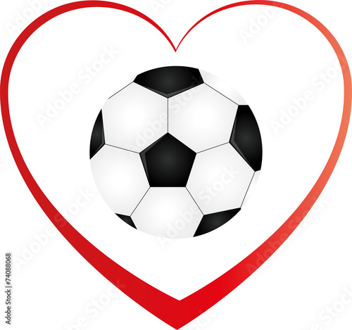 Fußball, Ball, Sport, Herz, Logo