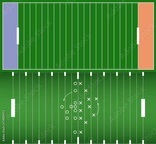 Set of American football field background. Soccer field. eps10