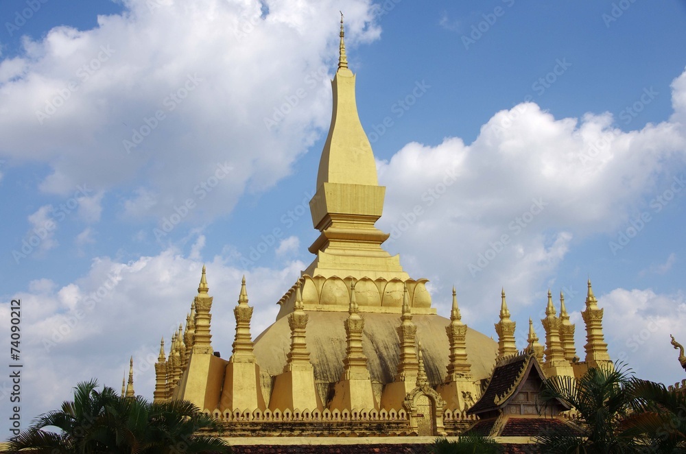 Naklejka premium Temple bouddhiste à Vientiane, Laos
