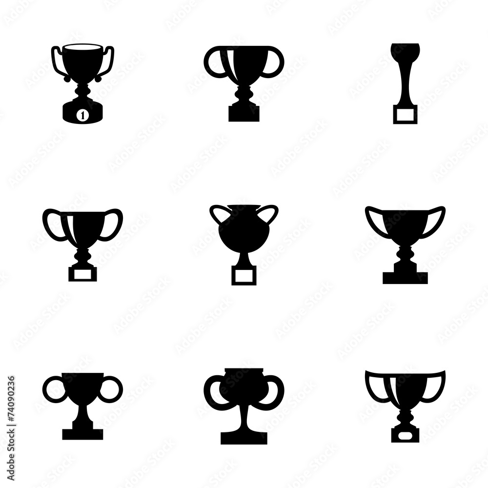 Vector trophy icon set Vector trophy icon set