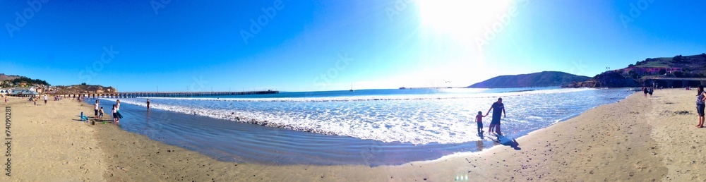 Nice sunny day in malibu beach california