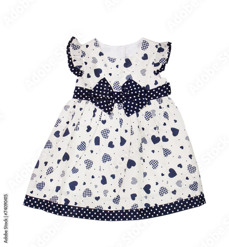Children's wear. Baby dress on a white background. Isolated