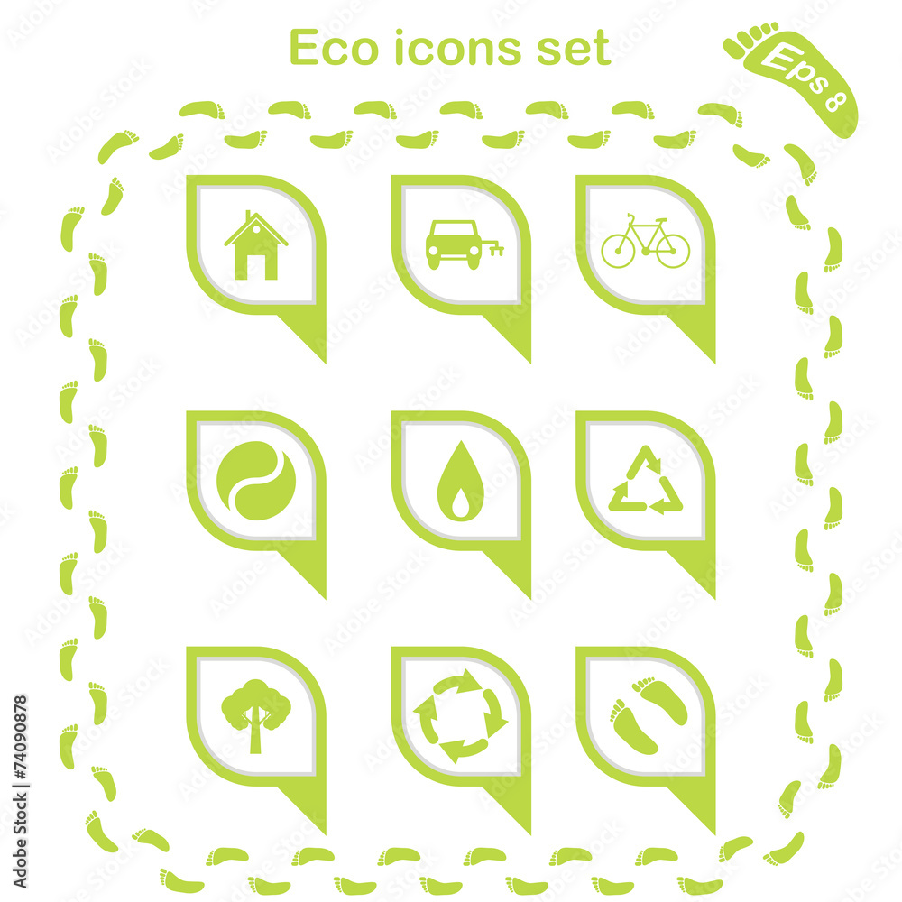 Eco icons set Eco icons set