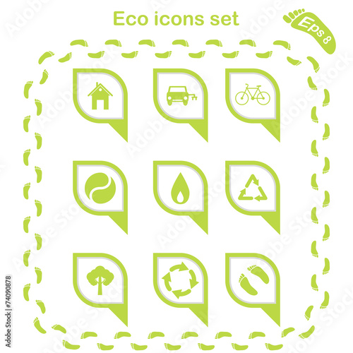 Eco icons set