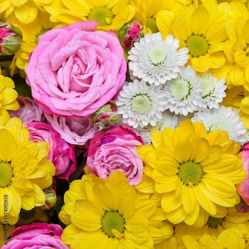 Bright flowers background