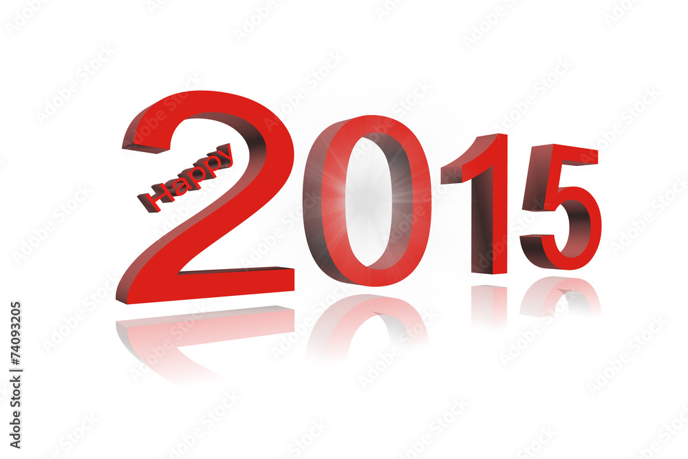 Happy 2015 3d sign Happy 2015 3d sign