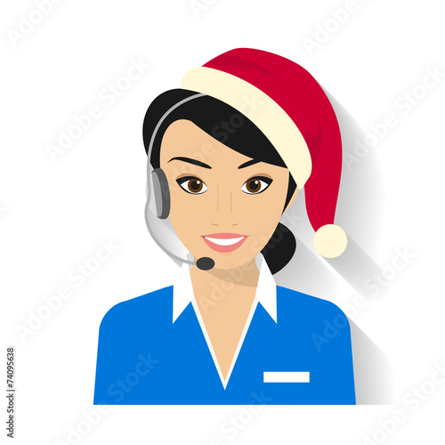 Female call centre operator