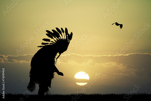 фотографія Indian at sunset