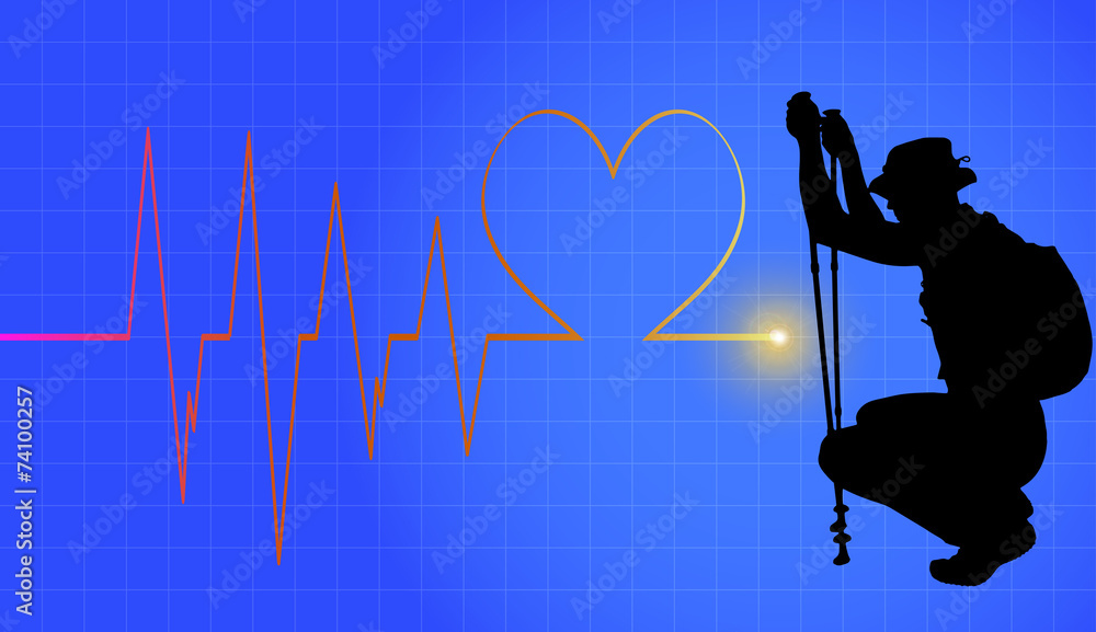 Vector background with life line. Vector background with life line.