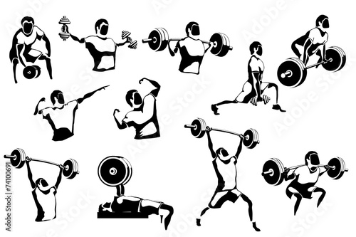 set of athletes