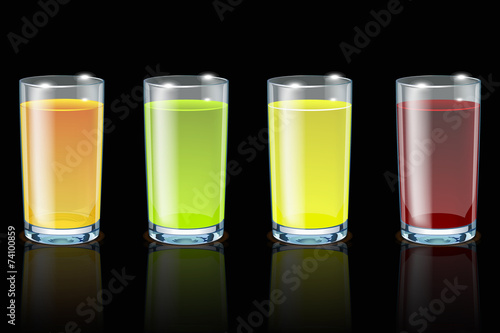 set of glasses