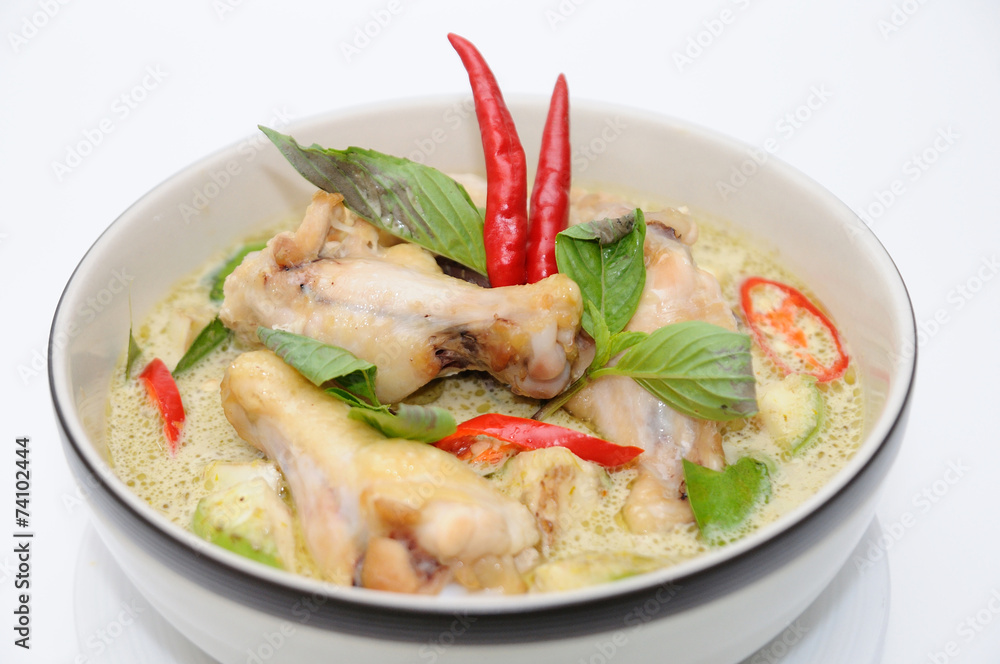 Thai tradition food chicken green curry Thai tradition food chicken green curry