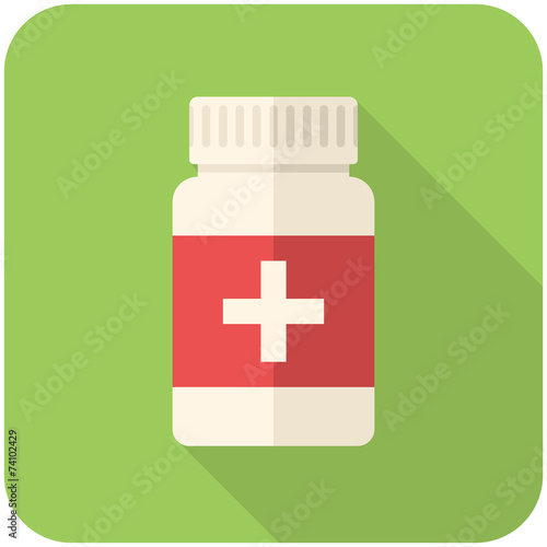 Medical bottle icon