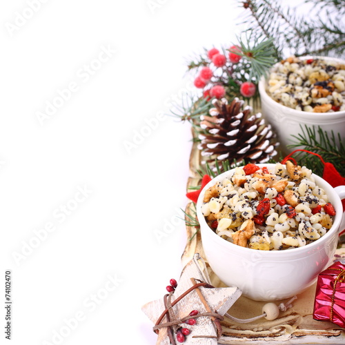 Kutia. Traditional Christmas sweet meal photo