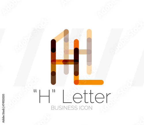 H letter logo, minimal line design