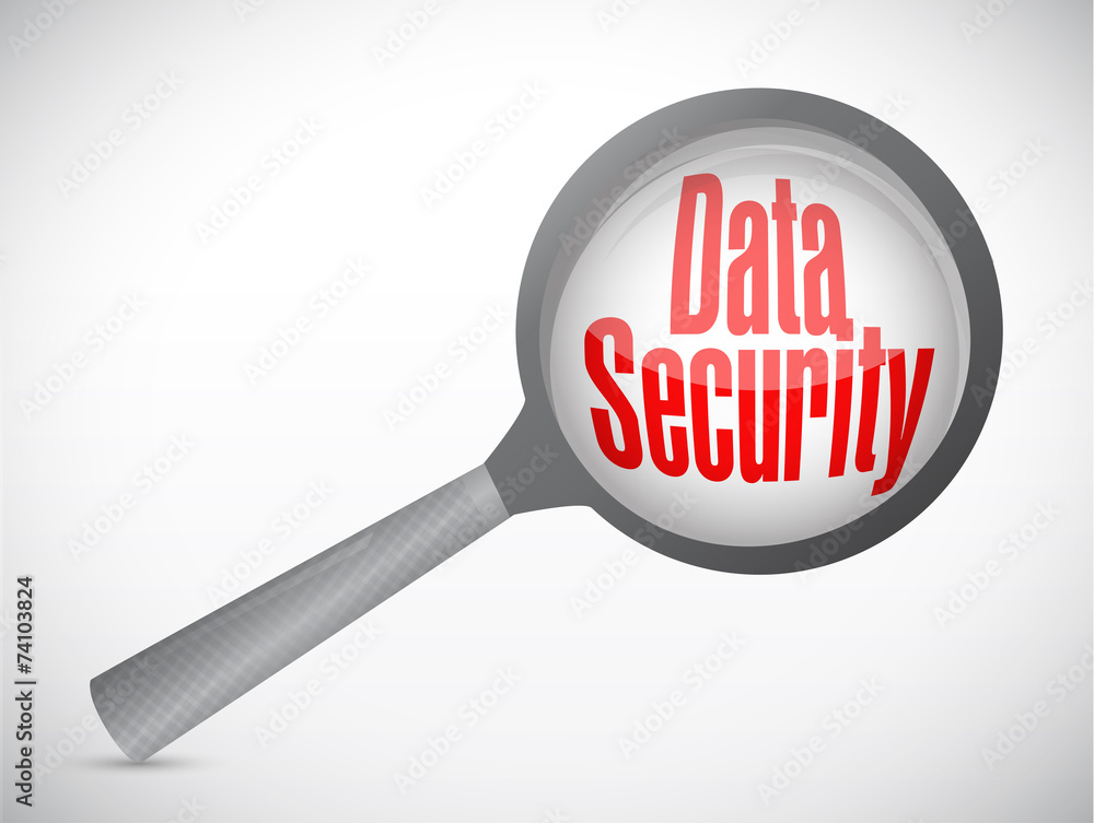 data security magnify glass illustration data security magnify glass illustration